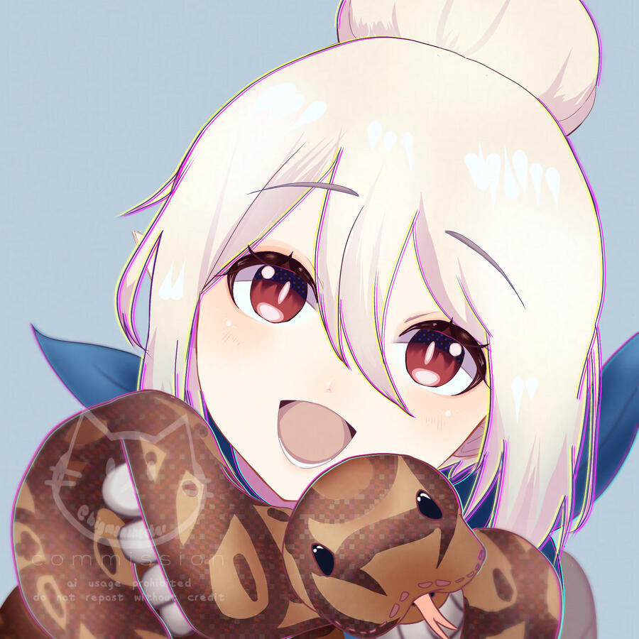 Kana & a Ball Python - 1 x 1 Rendered HS